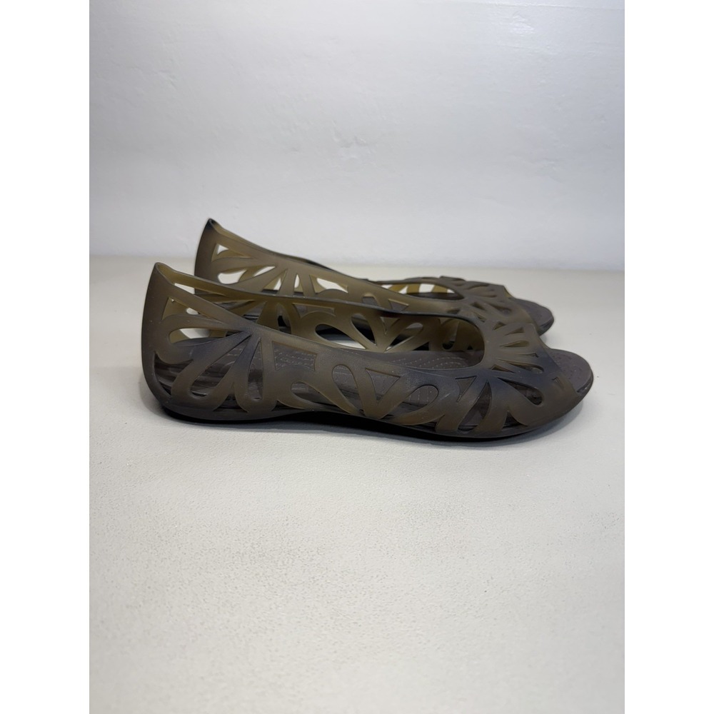 CROCS Womens Adrina III Flat Smoke Brown Size 9